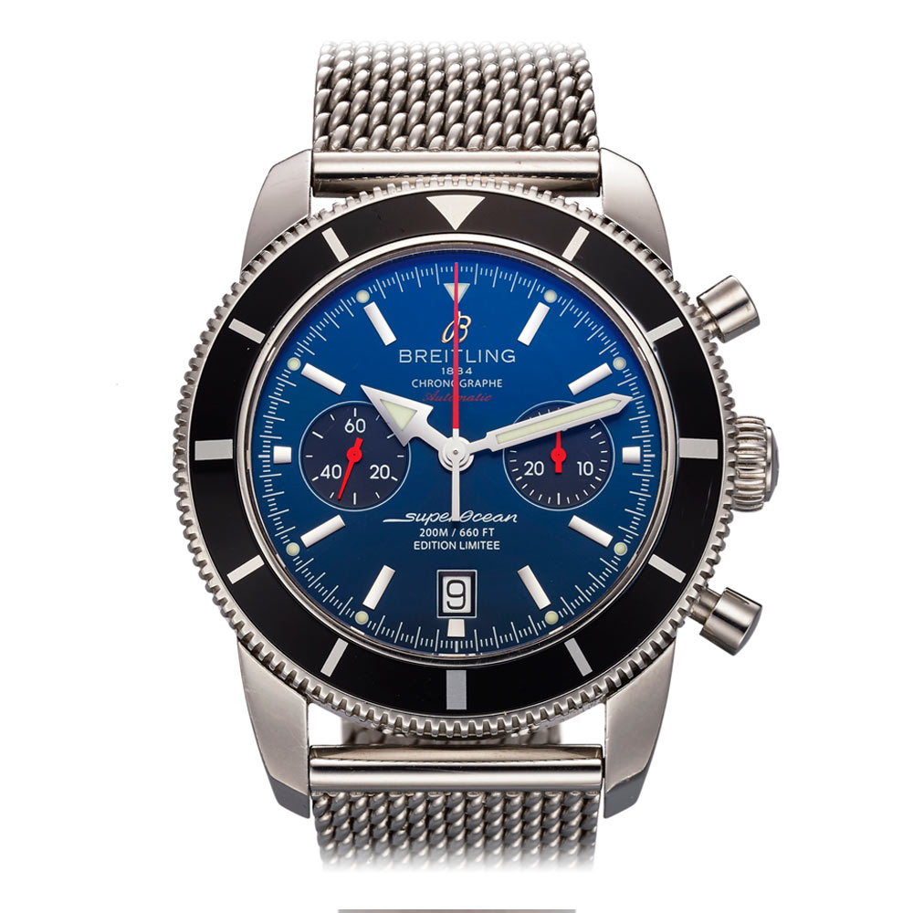Breitling SuperOcean Heritage Chrono 125th. Anniversary "Gun Stratus Blue" Limited Edition of 1000 Pieces 46mm Ref: A23320