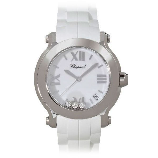 Chopard Happy Sport Round 36mm 3 Diamonds Edition ref: 278475-3014