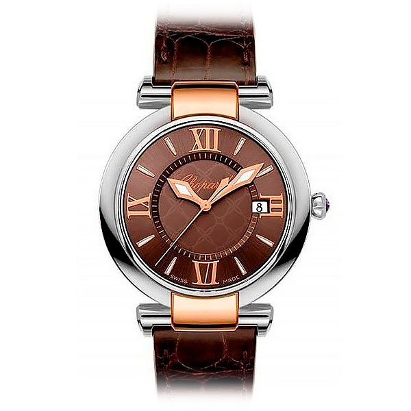 CHOPARD Imperiale Steel Rose Gold Date Brown Dial 388532-6011