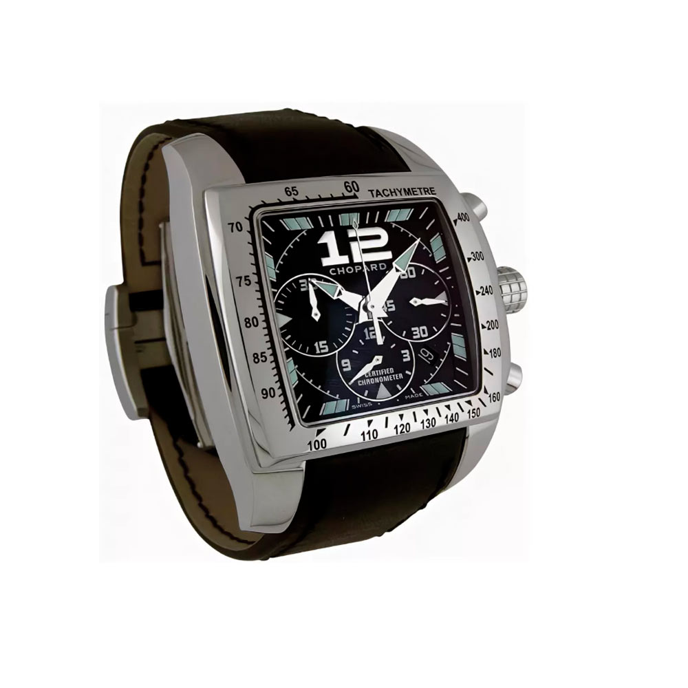 Chopard Miglia Tycoon Series Steel Black Chronograph Watch 16/8961
