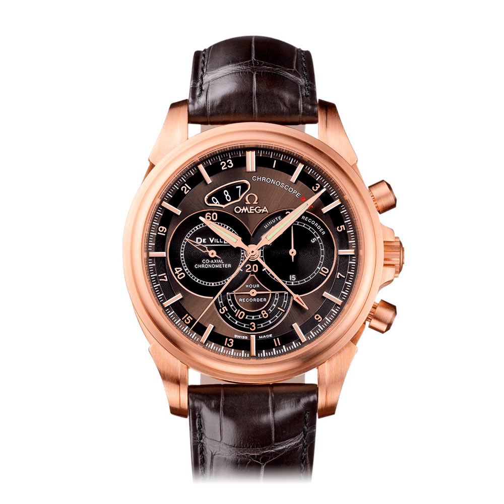 Omega De Ville Co-Axial Chronoscope 44 GMT World Time Rose Gold 422.53.44.52.13.001