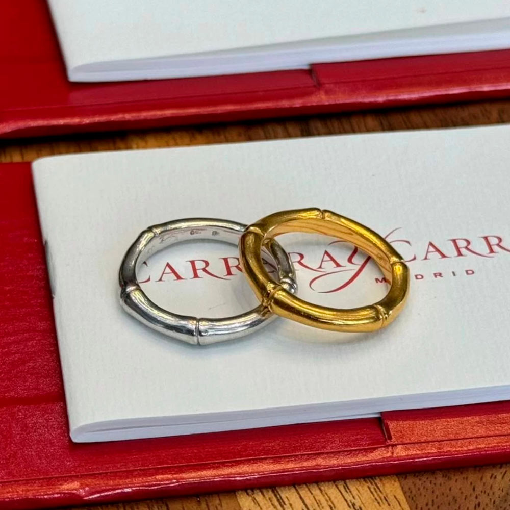 Оригинальные Кольца Carrera & Carrera Bamboo Ring Yellow and White Gold 18k