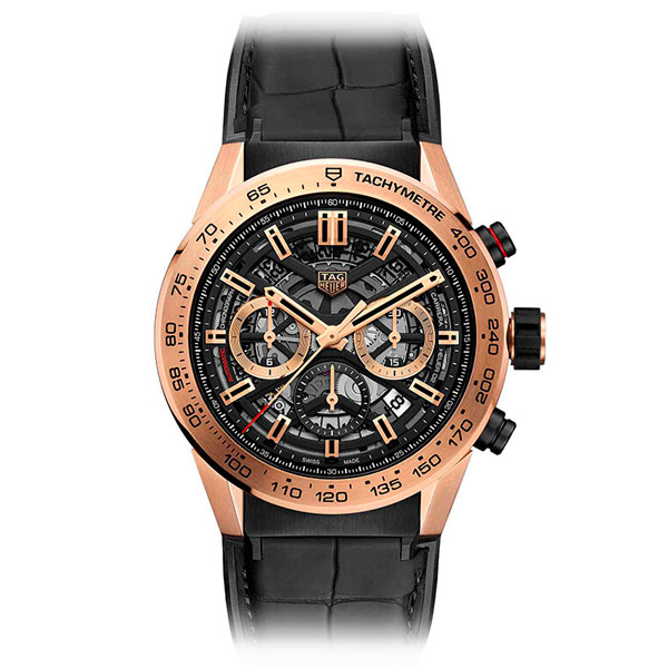 TAG Heuer Carrera Calibre 02 Automatic Chronograph 45 Rose Gold CBG2A51