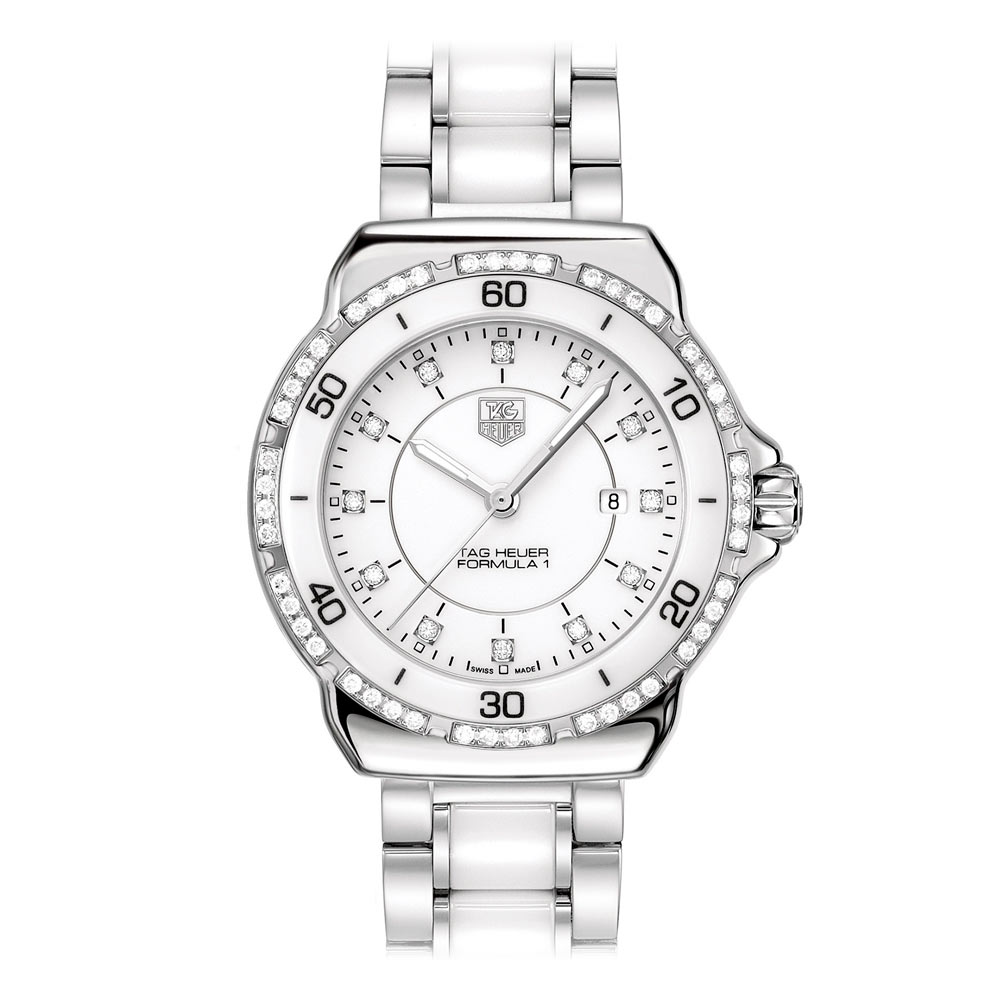 TAG Heuer Formula 1 Steel And White Ceramic Diamonds 32 mm ref. WAH1313