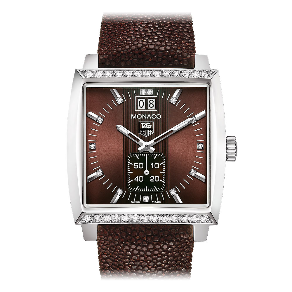 TAG Heuer Monaco Grande Date Bezel And Diamond Dial 37 mm WAW1316